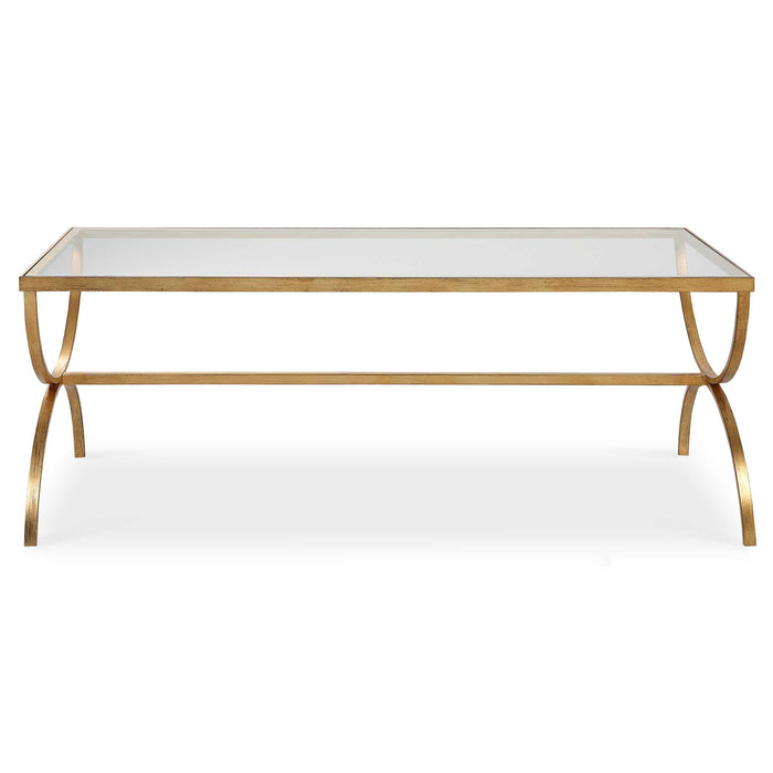 Crescent Coffee Table Antiqued Gold-Furniture-Uttermost-Lighting Design Store