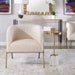 Jacobsen Accent Chair Aged Gold-Furniture-Uttermost-Lighting Design Store