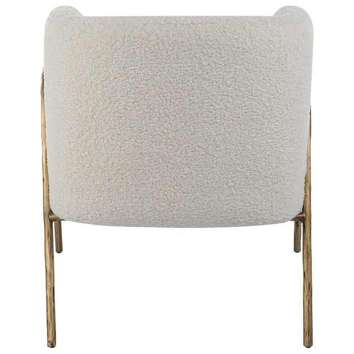 Jacobsen Accent Chair Aged Gold-Furniture-Uttermost-Lighting Design Store