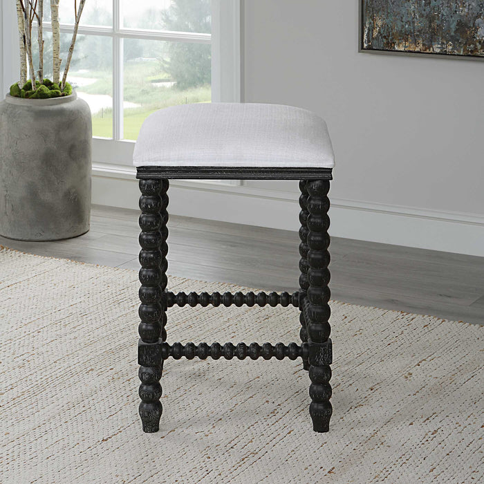 Pryce Counter Stool Black-Furniture-Uttermost-Lighting Design Store
