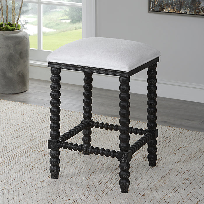 Pryce Counter Stool Black-Furniture-Uttermost-Lighting Design Store