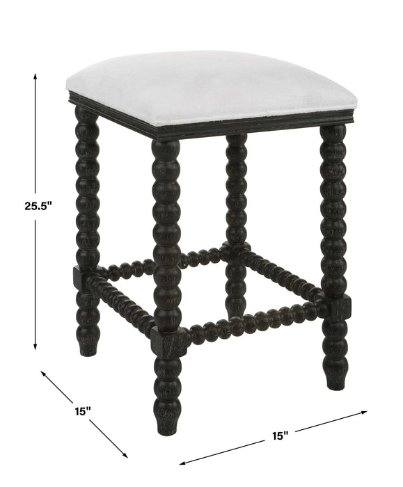 Pryce Counter Stool Black-Furniture-Uttermost-Lighting Design Store