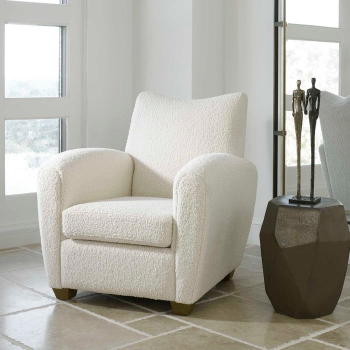 Teddy Accent Chair White-Furniture-Uttermost-Lighting Design Store