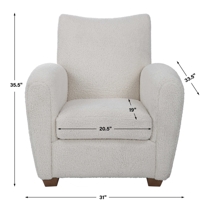 Teddy Accent Chair White-Furniture-Uttermost-Lighting Design Store