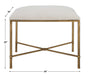 Avenham Bench Antique Gold-Furniture-Uttermost-Lighting Design Store