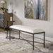 Avenham Bench Aged Black-Furniture-Uttermost-Lighting Design Store