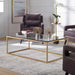 Bravura Coffee Table Brushed Gold Leaf-Furniture-Uttermost-Lighting Design Store