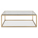 Bravura Coffee Table Brushed Gold Leaf-Furniture-Uttermost-Lighting Design Store