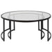 Rhea Nesting Coffee Tables S/2 Satin Black-Furniture-Uttermost-Lighting Design Store