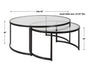 Rhea Nesting Coffee Tables S/2 Satin Black-Furniture-Uttermost-Lighting Design Store