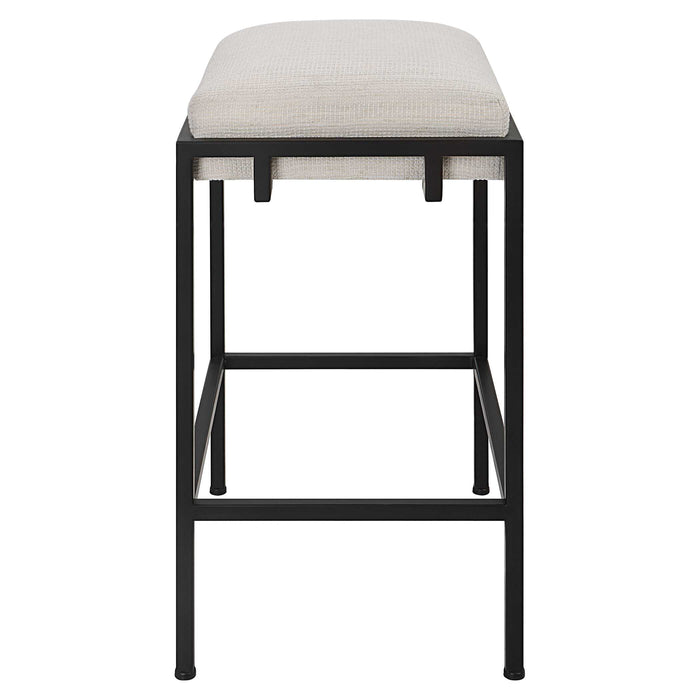 Paradox Counter Stool Matte Black Iron-Furniture-Uttermost-Lighting Design Store