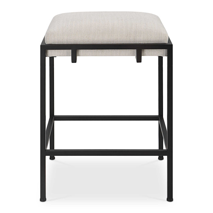 Paradox Counter Stool Matte Black Iron-Furniture-Uttermost-Lighting Design Store