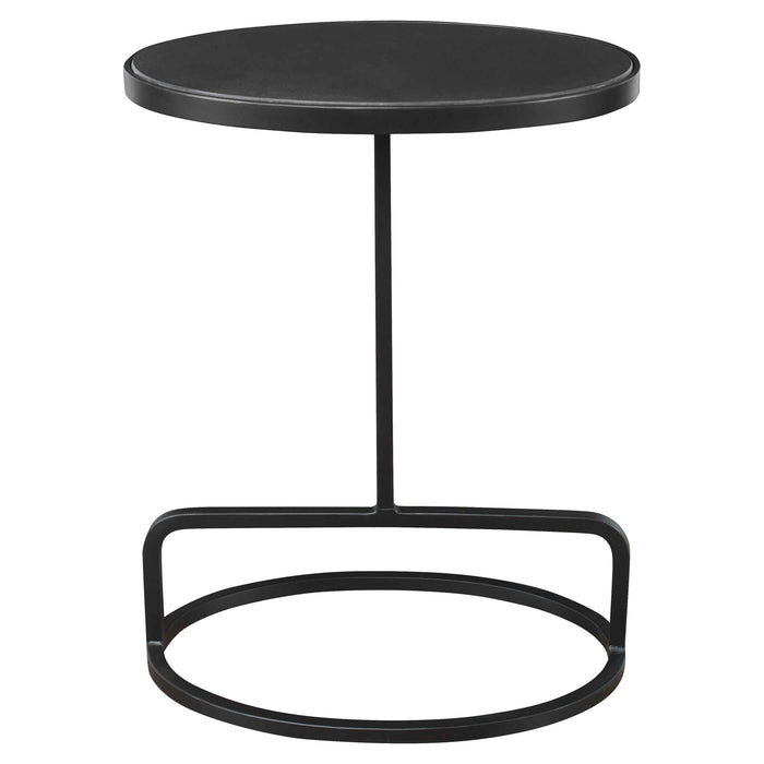 Jessenia Accent Table Satin Black-Furniture-Uttermost-Lighting Design Store