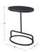 Jessenia Accent Table Satin Black-Furniture-Uttermost-Lighting Design Store