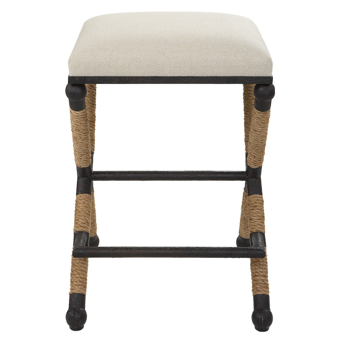 Firth Counter Stool Rustic Iron-Furniture-Uttermost-Lighting Design Store