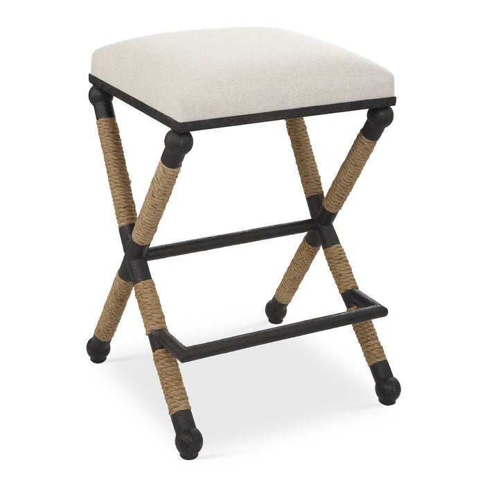 Firth Counter Stool Rustic Iron-Furniture-Uttermost-Lighting Design Store