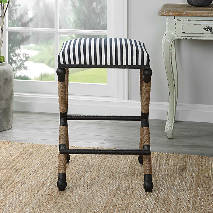 Braddock Counter Stool Rustic Iron-Furniture-Uttermost-Lighting Design Store