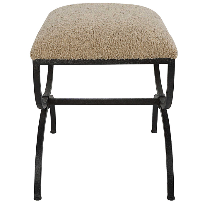 Hacienda Bench Textured Iron-Furniture-Uttermost-Lighting Design Store