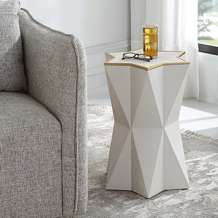 Capella Accent Table Gold Leaf-Furniture-Uttermost-Lighting Design Store