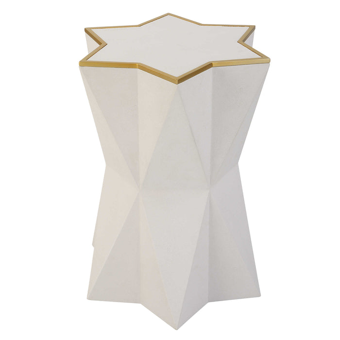 Capella Accent Table Gold Leaf-Furniture-Uttermost-Lighting Design Store