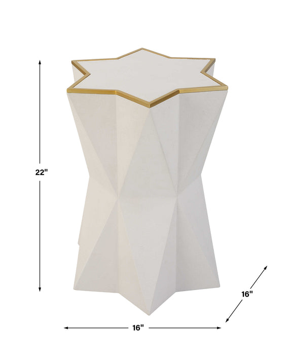 Capella Accent Table Gold Leaf-Furniture-Uttermost-Lighting Design Store