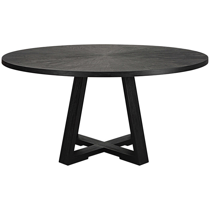 Gidran Dining Table Charcoal Black-Furniture-Uttermost-Lighting Design Store