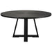 Gidran Dining Table Charcoal Black-Furniture-Uttermost-Lighting Design Store