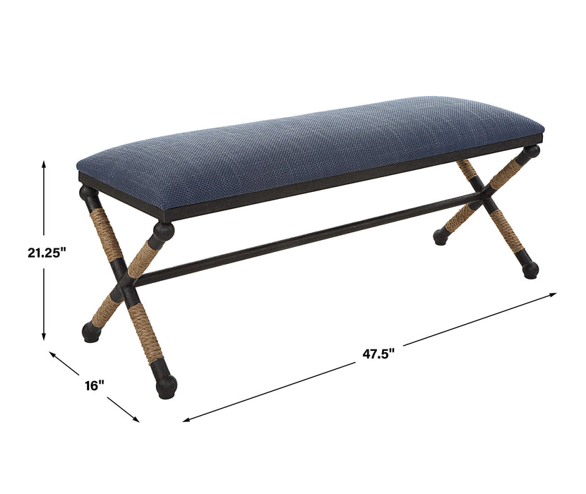 Firth Bench Rustic Iron-Furniture-Uttermost-Lighting Design Store