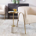 Laurier Drink Table Brushed Brass-Furniture-Uttermost-Lighting Design Store