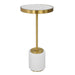 Laurier Drink Table Brushed Brass-Furniture-Uttermost-Lighting Design Store