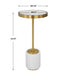 Laurier Drink Table Brushed Brass-Furniture-Uttermost-Lighting Design Store