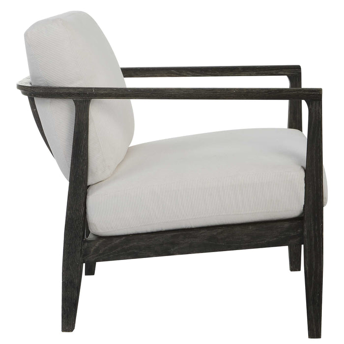 Brunei Accent Chair Solid Oak Wood-Furniture-Uttermost-Lighting Design Store