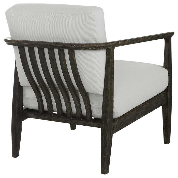 Brunei Accent Chair Solid Oak Wood-Furniture-Uttermost-Lighting Design Store