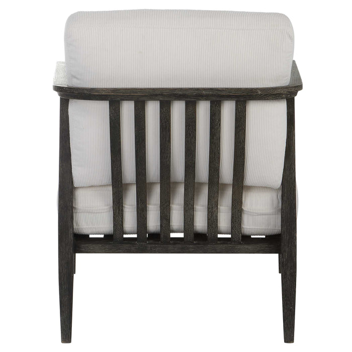 Brunei Accent Chair Solid Oak Wood-Furniture-Uttermost-Lighting Design Store