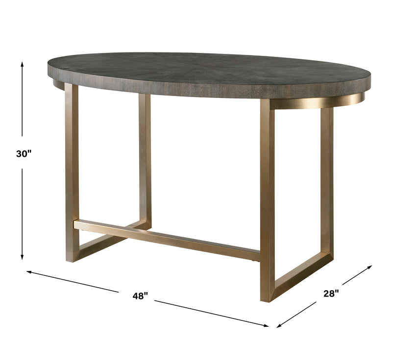 Taja Desk Stainless Steel-Furniture-Uttermost-Lighting Design Store