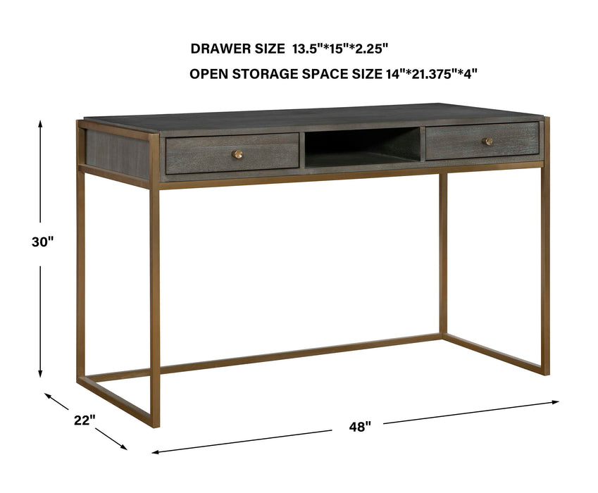Taja Desk Stainless Steel-Furniture-Uttermost-Lighting Design Store
