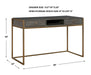Taja Desk Stainless Steel-Furniture-Uttermost-Lighting Design Store