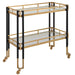 Kentmore Bar Cart Matte Black And Brushed Gold-Furniture-Uttermost-Lighting Design Store