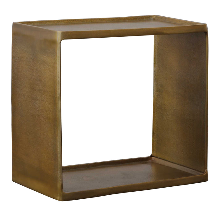 Derwent Side Table Antique Brass-Furniture-Uttermost-Lighting Design Store