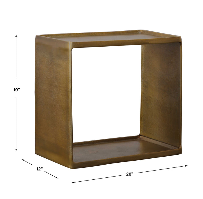 Derwent Side Table Antique Brass-Furniture-Uttermost-Lighting Design Store