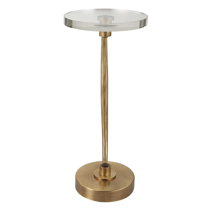 Waveney Drink Table Antique Brass-Furniture-Uttermost-Lighting Design Store