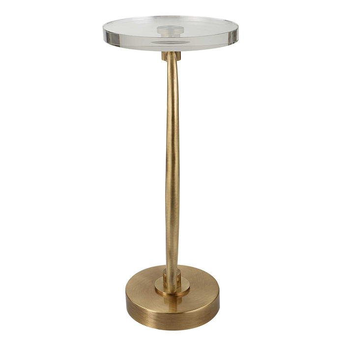 Waveney Drink Table Antique Brass-Furniture-Uttermost-Lighting Design Store