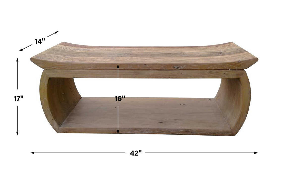 Connor Bench Solid Wood-Furniture-Uttermost-Lighting Design Store