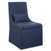 Coley Armless Chair Blue Linen-Furniture-Uttermost-Lighting Design Store