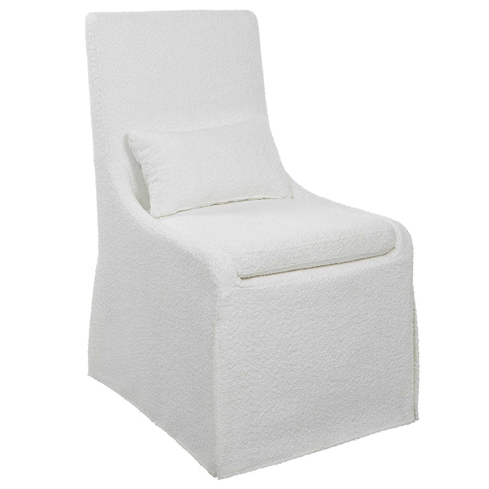 Coley Armless Chair White-Furniture-Uttermost-Lighting Design Store