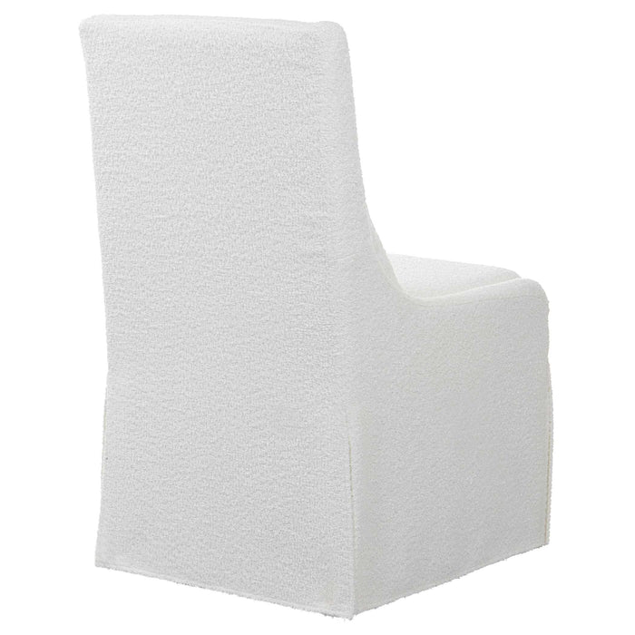 Coley Armless Chair White-Furniture-Uttermost-Lighting Design Store