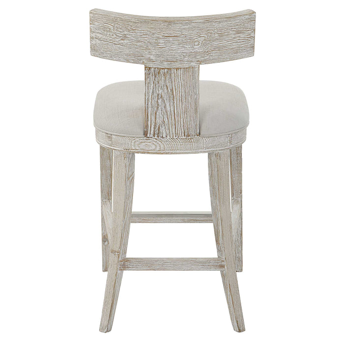 Idris Counter Stool Whitewashed-Furniture-Uttermost-Lighting Design Store