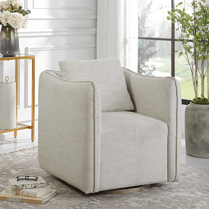Corben Armless Chair Off-white-Furniture-Uttermost-Lighting Design Store