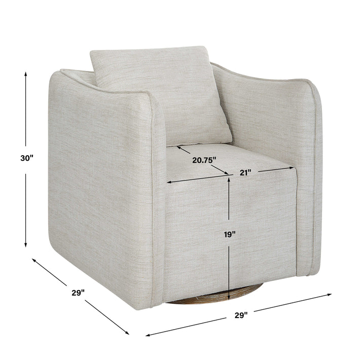 Corben Armless Chair Off-white-Furniture-Uttermost-Lighting Design Store