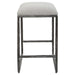 Brisbane Counter Stool Distressed Charcoal-Furniture-Uttermost-Lighting Design Store